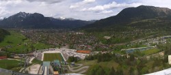 Archived image Webcam Garmisch-Partenkirchen - Great Olympic Hill of the ski stadium 13:00