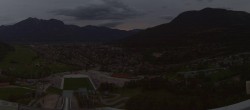 Archived image Webcam Garmisch-Partenkirchen - Great Olympic Hill of the ski stadium 21:00
