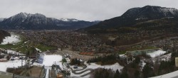 Archived image Webcam Garmisch-Partenkirchen - Great Olympic Hill of the ski stadium 13:00