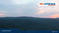 Archiv Foto Webcam Blick vom Gipfel des Tanvaldský Špičák ins Tal 05:00