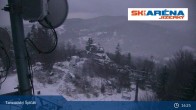 Archiv Foto Webcam Blick vom Gipfel des Tanvaldský Špičák ins Tal 00:00