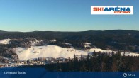 Archiv Foto Webcam Blick vom Gipfel des Tanvaldský Špičák ins Tal 09:00