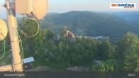 Archiv Foto Webcam Blick vom Gipfel des Tanvaldský Špičák ins Tal 04:00
