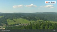 Archiv Foto Webcam Blick vom Gipfel des Tanvaldský Špičák ins Tal 16:00