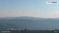 Archiv Foto Webcam Blick vom Gipfel des Tanvaldský Špičák ins Tal 08:00