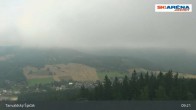 Archiv Foto Webcam Blick vom Gipfel des Tanvaldský Špičák ins Tal 08:00