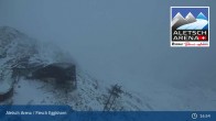 Archiv Foto Webcam Aletsch Arena: Bergstation Fiescheralp-Eggishorn 00:00