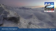 Archiv Foto Webcam Aletsch Arena: Bergstation Fiescheralp-Eggishorn 06:00