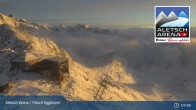 Archiv Foto Webcam Aletsch Arena: Bergstation Fiescheralp-Eggishorn 07:00