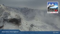 Archiv Foto Webcam Aletsch Arena: Bergstation Fiescheralp-Eggishorn 08:00