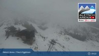 Archiv Foto Webcam Aletsch Arena: Bergstation Fiescheralp-Eggishorn 08:00