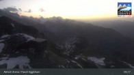Archiv Foto Webcam Aletsch Arena: Bergstation Fiescheralp-Eggishorn 04:00