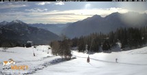 Archiv Foto Webcam Lienz: Blick auf die Meckisalm bei Zettersfeld 04:00