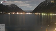 Archiv Foto Webcam Pertisau: Blick vom Hotel Post auf den Achensee 03:00