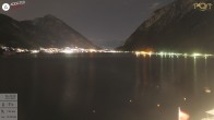 Archiv Foto Webcam Pertisau: Blick vom Hotel Post auf den Achensee 19:00