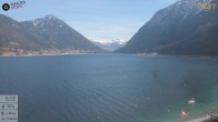 Archiv Foto Webcam Pertisau: Blick vom Hotel Post auf den Achensee 13:00