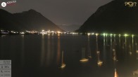 Archiv Foto Webcam Pertisau: Blick vom Hotel Post auf den Achensee 23:00