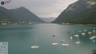 Archiv Foto Webcam Pertisau: Blick vom Hotel Post auf den Achensee 17:00