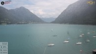 Archiv Foto Webcam Pertisau: Blick vom Hotel Post auf den Achensee 13:00