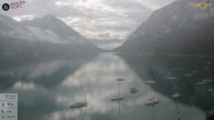 Archiv Foto Webcam Pertisau: Blick vom Hotel Post auf den Achensee 07:00