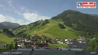 Archiv Foto Webcam Hinterglemm: Ort und Talstation Seilbahn 08:00