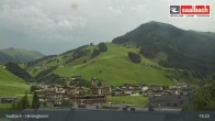 Archiv Foto Webcam Hinterglemm: Ort und Talstation Seilbahn 18:00