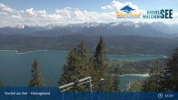 Archived image Webcam Herzogstand: View Lake Kochel 14:00