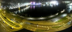 Archiv Foto Webcam Linz: Blick auf Donau und Nibelungenbrücke 23:00