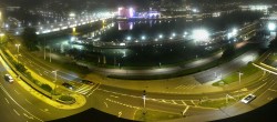 Archiv Foto Webcam Linz: Blick auf Donau und Nibelungenbrücke 23:00