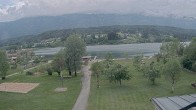Archiv Foto Webcam Pressegger See: Schluga Strandbad 15:00