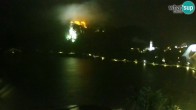 Archiv Foto Webcam Bled: Blick auf See und Burg 23:00