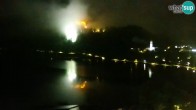 Archiv Foto Webcam Bled: Blick auf See und Burg 22:00