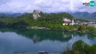 Archiv Foto Webcam Bled: Blick auf See und Burg 04:00