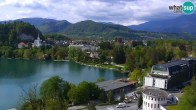 Archiv Foto Webcam Bled: Blick auf See und Burg 10:00