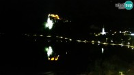 Archiv Foto Webcam Bled: Blick auf See und Burg 23:00