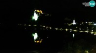 Archiv Foto Webcam Bled: Blick auf See und Burg 01:00
