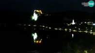 Archiv Foto Webcam Bled: Blick auf See und Burg 03:00