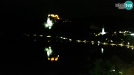 Archiv Foto Webcam Bled: Blick auf See und Burg 23:00