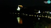 Archiv Foto Webcam Bled: Blick auf See und Burg 01:00