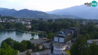Archiv Foto Webcam Bled: Blick auf See und Burg 06:00