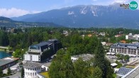Archiv Foto Webcam Bled: Blick auf See und Burg 13:00