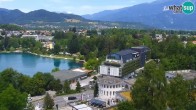 Archiv Foto Webcam Bled: Blick auf See und Burg 11:00