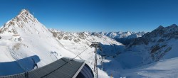 Archiv Foto Webcam Sölden Rettenbachgletscher: Weltcupstrecke an der Schwarze Schneid Bahn 09:00