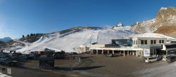 Archiv Foto Webcam Sölden: Tiefenbachgletscher Talstation und Parkplatz 07:00