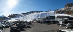 Archiv Foto Webcam Sölden: Tiefenbachgletscher Talstation und Parkplatz 11:00