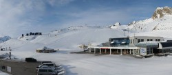 Archiv Foto Webcam Sölden: Tiefenbachgletscher Talstation und Parkplatz 07:00