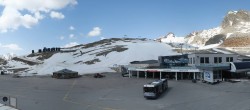 Archiv Foto Webcam Sölden: Tiefenbachgletscher Talstation und Parkplatz 09:00