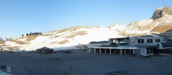 Archiv Foto Webcam Sölden: Tiefenbachgletscher Talstation und Parkplatz 05:00