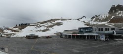 Archiv Foto Webcam Sölden: Tiefenbachgletscher Talstation und Parkplatz 15:00