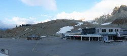 Archiv Foto Webcam Sölden: Tiefenbachgletscher Talstation und Parkplatz 07:00